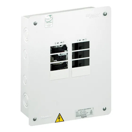 Tablero Eléctrico Schneider Tq Bifásico 8 Circuitos 125 A