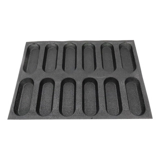 Z Molde De Pão De Baguete De Silicone Com 12 Furos Z Molde De Pão De Baguete De Silicone Com 12 Furos