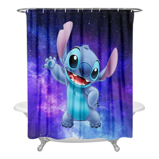 Aplicable A Juego De Cortinas De Ducha Anime Stitch, Aplicable A Juego De Cortinas De Ducha Anime Stitch,