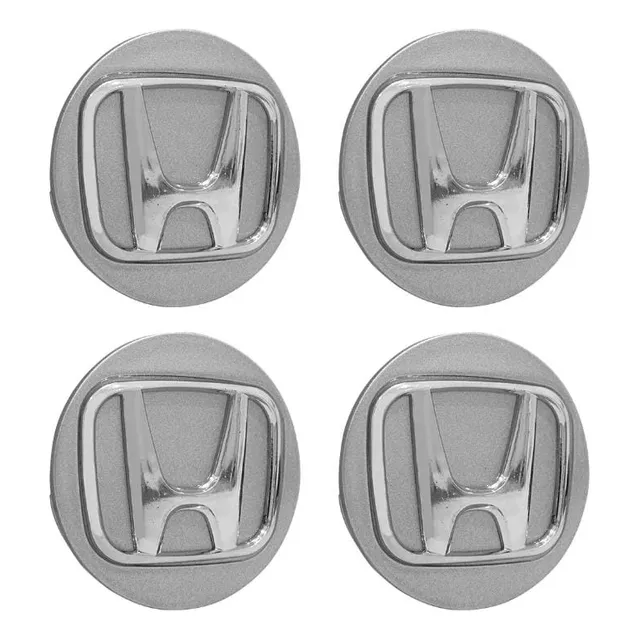 Jgo 4 Centros De Llanta 69mm Honda Hrv Crv New Civic Plateado