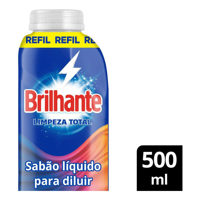 Sabão Líquido Para Diluir Limpeza Total 500ml Brilhante Sabão Líquido Para Diluir Limpeza Total 500ml Brilhante
