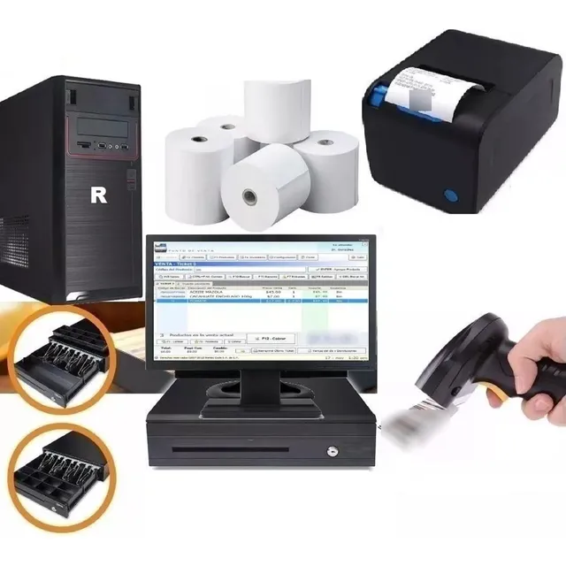 Kit Completo Caja Registradora Impresora Computador Monitor