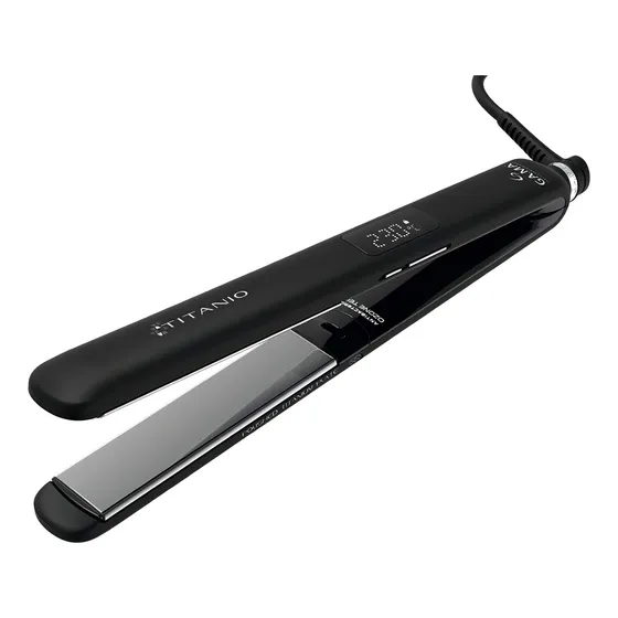 Plancha De Pelo Ga.ma Cp14 Titanio Digital 4d Circuit Color Negro