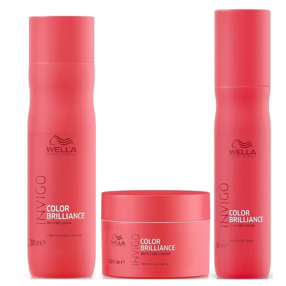 Shampoo 250ml + Mascarilla + Spray Wella Invigo Brilliance