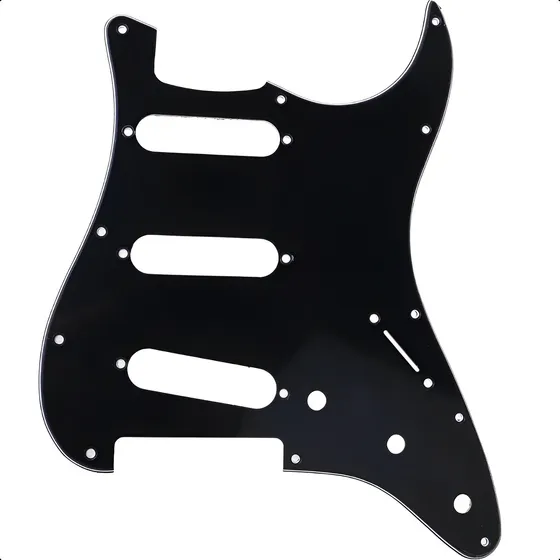 Escudo Guitarra Strato Sss 3 Camadas - Preto