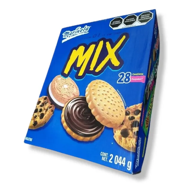 Mix 28 Galletas Marinela Príncipe Plativolos Triki 2.1 Kg