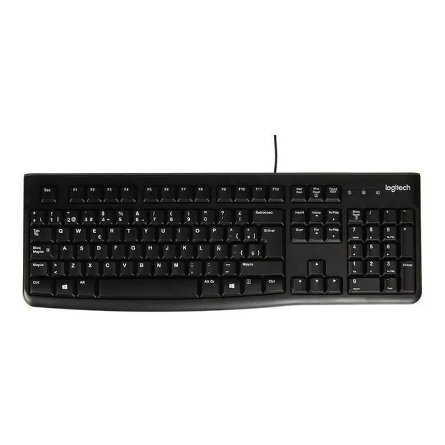 Teclado alámbrico 920-004422 Ergonómico K120 Color Negro Logitech