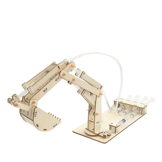 Excavadora Hidráulica Brazo Robot Jeringas Kit Educativo Diy