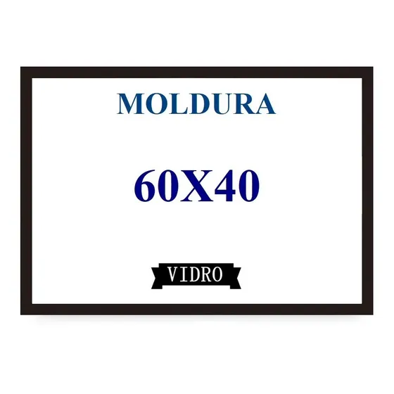 Quadro Com Vidro Moldura Laqueada 2cm 40x60-