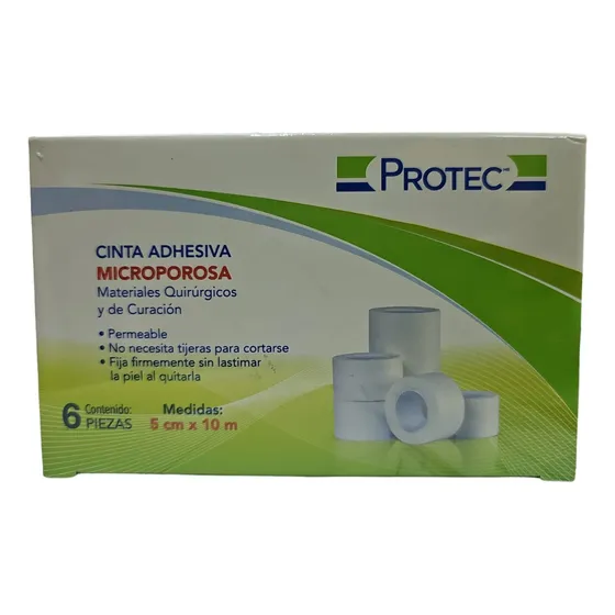 Cinta Micropore Microporosa Adhesiva 5cmx10m Protec Caja C/6