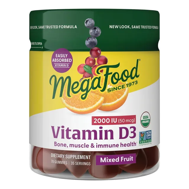Vitamina D3 2000 Iu Megafood 70 Gomitas