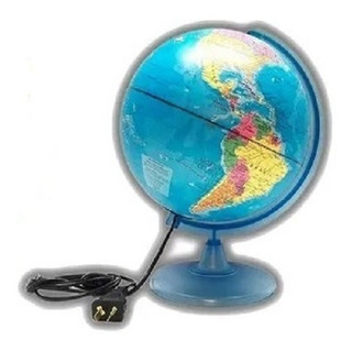 Globo Terraqueo 25cm Politico Base Plastico Con Luz Gloter Globo Terraqueo 25cm Politico Base Plastico Con Luz Gloter