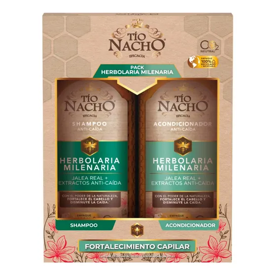 Shampoo Tio Nacho + Acondicionador Herbolaria Milenaria 415m