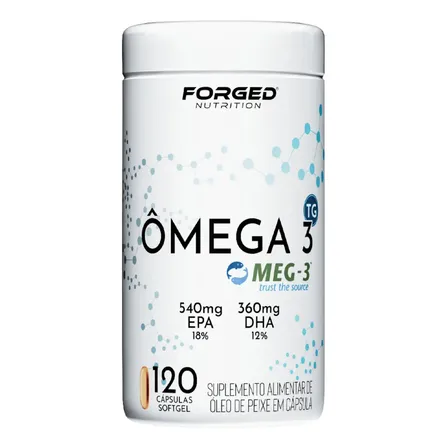 Ômega 3 Tg Meg-3 18/12 Alta Concentração Epa 540mg Dha 360mg 120 Cápsulas Forged Nutrition