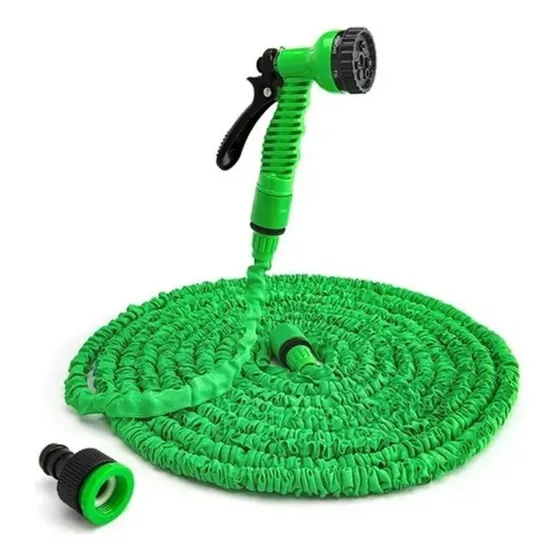 Manguera Retractil Expandible 22.5 Mts Riego Jardin Jardines Color Verde