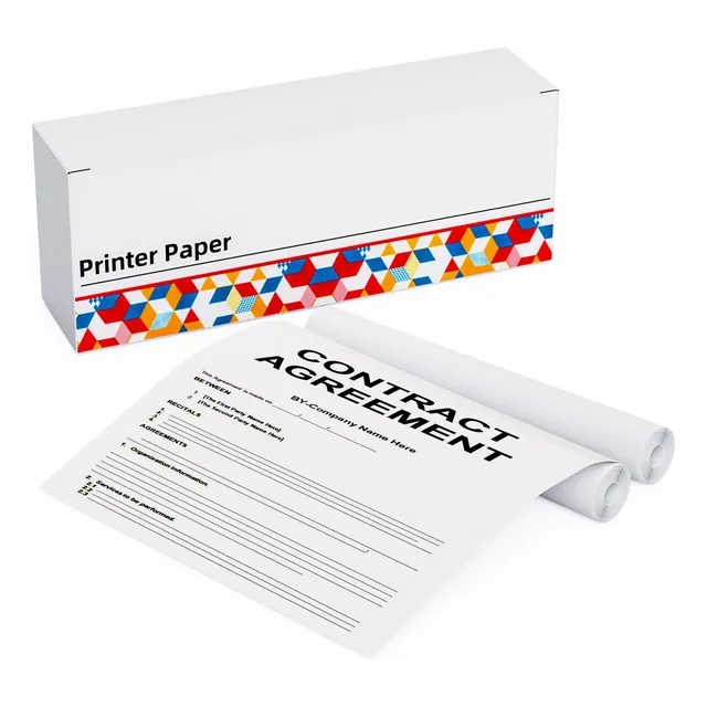 Papel De Impresora Térmica De 210mm×6500mm (2 Rollo)