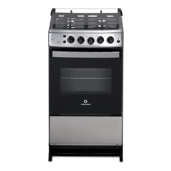 Cocina A Gas 4 Hornallas Indurama Bilbao Inox Con Grill