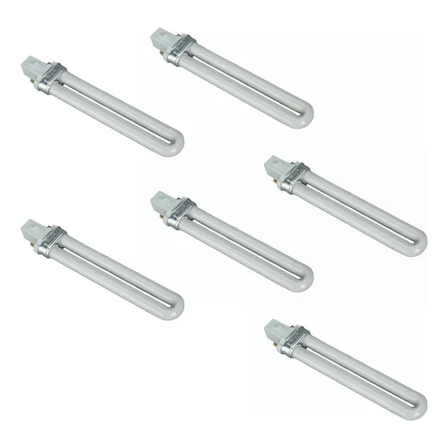 Tubo De 6 Bombillas Uv Para Uñas De 9 W, 365 Nm-