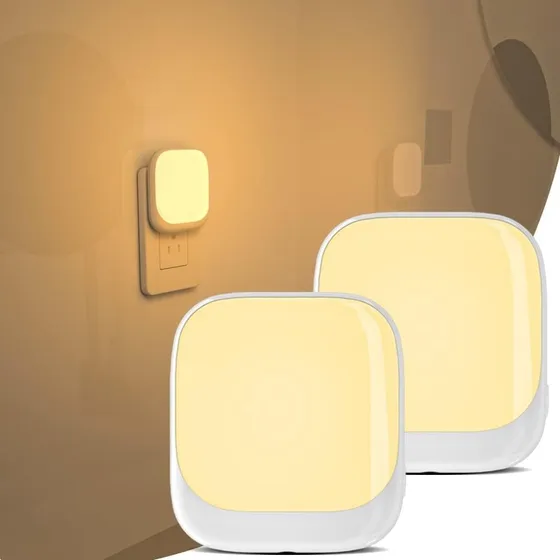 Lampara Enchufable Con Fotocelda Luz Hogar Nocturno Pack 2un