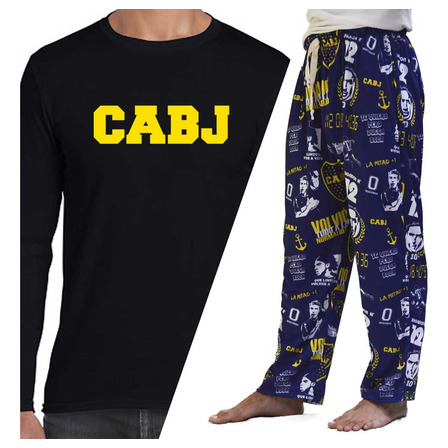 Conjunto Pijama Boca Remera Manga Larga Pantalón Premium Conjunto Pijama Boca Remera Manga Larga Pantalón Premium