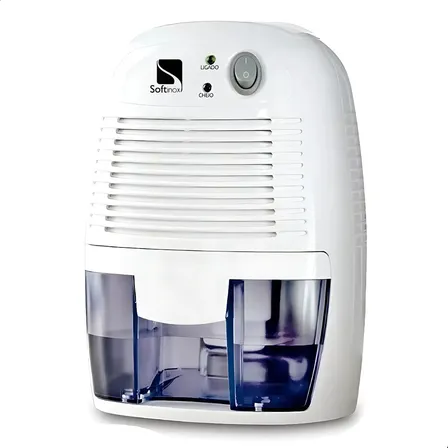 Desumidificador De Ar Anti Mofo Elétrico Portátil 500ml Bivolt Silencioso Reduz A Umidade Do Ambiente - Softinox Desumidificador Branco Elétrico 127/220v