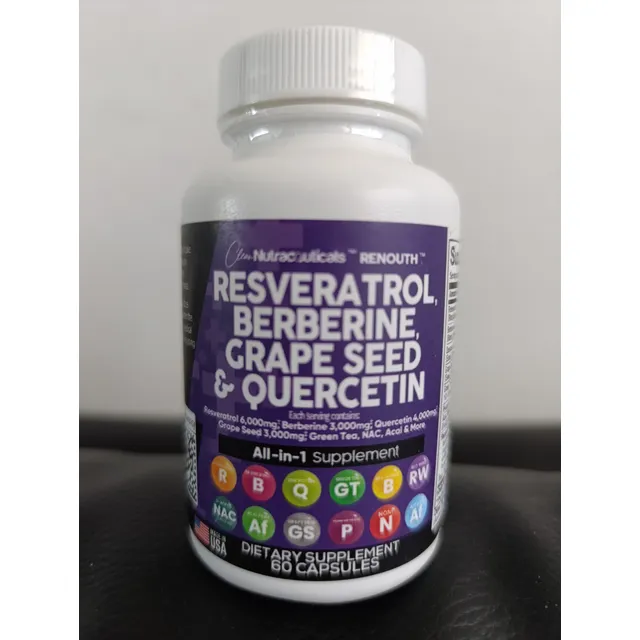 Resveratrol, Berberina, Quercetin Y Semilla De Uva