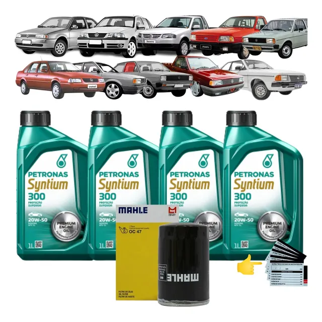 Kit Troca De Óleo 20w50 Motor Ap 1.6 1.8 2.0 Todos Mineral