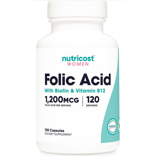 Ácido Fólico (vit B9) 1200 Mg, X 120 Cap Con B12 Y Biotina Sin Sabor Ácido Fólico (vit B9) 1200 Mg, X 120 Cap Con B12 Y Biotina Sin Sabor