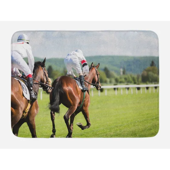 Alfombrilla Baño Moderna Para Deporte Carrera Caballo Ocio X