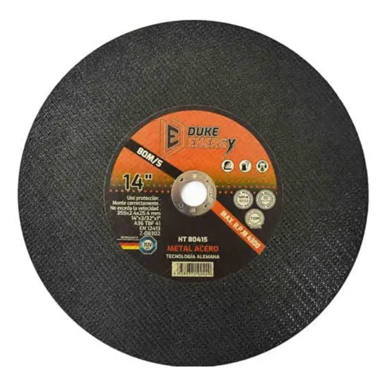 Disco 14 X 3/32 Corte Metal Para Tronzadora Duke Energy