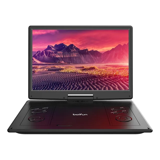 Reproductor De Dvd Portatil  De Audio Dual Giratorio Hd 15.7