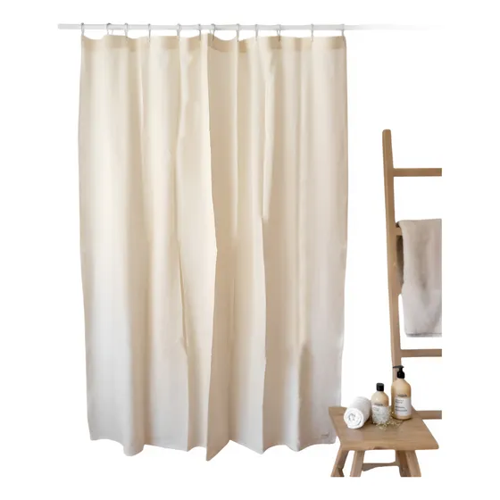 Cortina De Baño Tela Gasa Tusor  100% Algodón