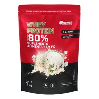 Whey Protein Concentrado 1kg Growth Supplements - Baunilha