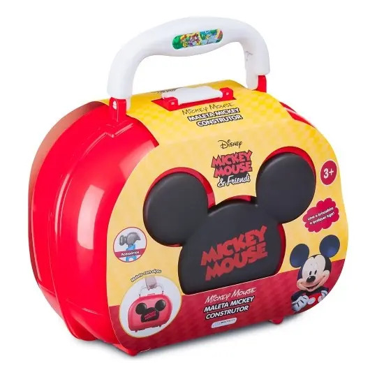 Maleta Mickey Construtor Com 8 Acessórios Multikids - Br1564 Maleta Mickey Construtor Com 8 Acessórios Multikids - Br1564