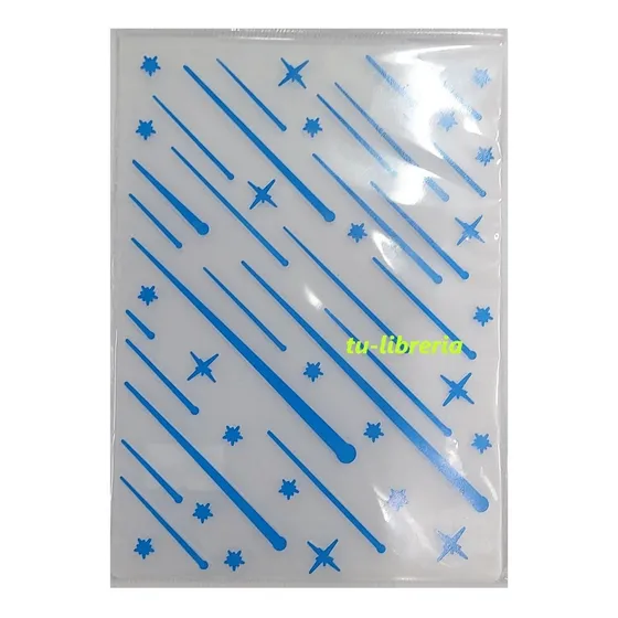 Carpeta Embossing Relieve 10 X 15cm Textura Estrella Fugaz