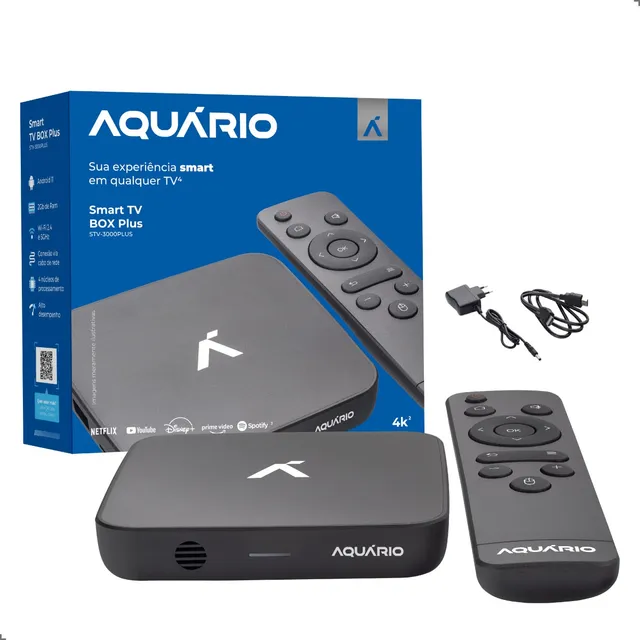 Smart Tv Box Receptor 4k Aquario Stv-3000 Plus Android 11
