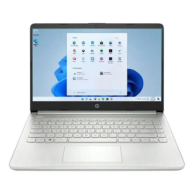 Notebook Hp 14-fq1074 14 Ryzen 3 5300u 256gb Ssd 8gb Wind 11 Color Plateado