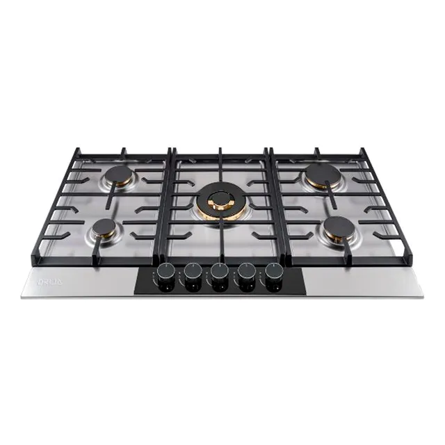 Tope De Cocina A Gas 5 Hornillas 90cm Livorno Acero Drija