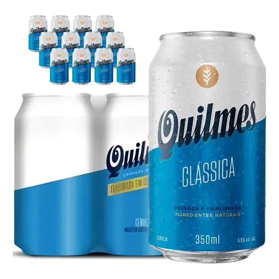 Cerveja Quilmes Fardo Com 12 Latas 350 Ml (kit 12 Unidades)