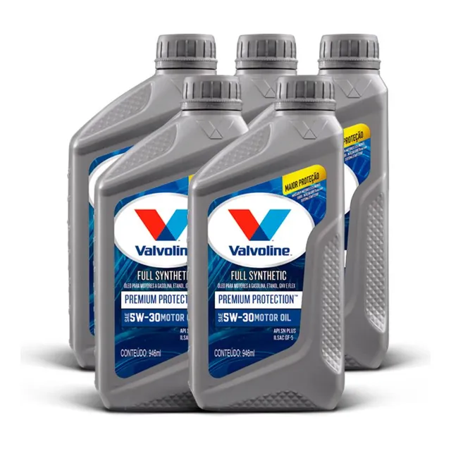 Kit 5 Óleo Motor 5w30 Premium Sintetico Sn Plus - Valvoline