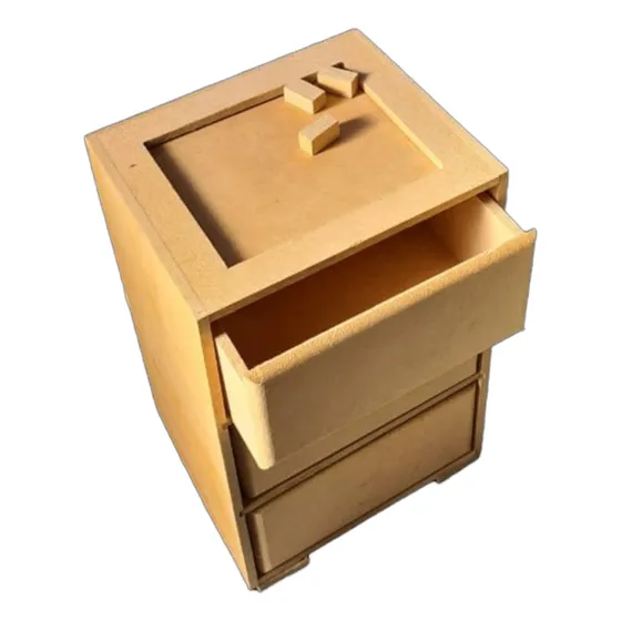 Caja De Madera Para Decorar Con Decoupage, Con 3 Cajones