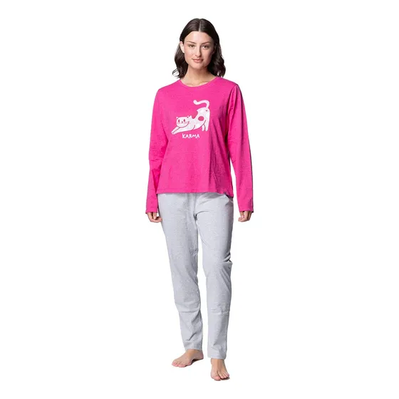Pijama Algodón Mujer Invierno C1 M251 Top