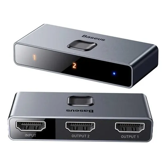 Hub Matrix Hdmi 2.0 4k 60hz Com Seletor Baseus