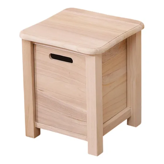 Taburete De Madera Con Cajón, Soporte De 30cmx30cmx35cm