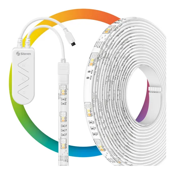 Tira Led Wi-fi Multicolor Rgb+w De 5 M Para Exterior Con Con