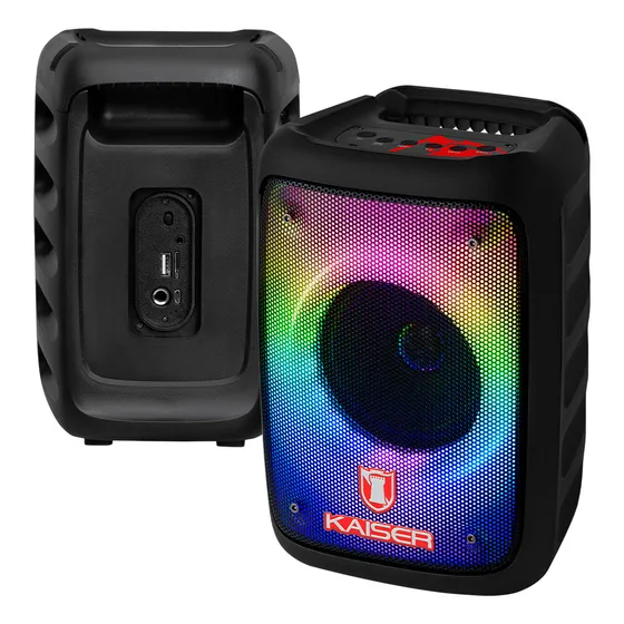 Mini Bocina Bluetooth Kaiser KSW-7004 Con Potencia de audio 3,000 W Bocina Portátil Con Botón Independiente De Graves Con Batería Recargable de 4 H Mini Bafle Bluetooth Con Base Para Celular