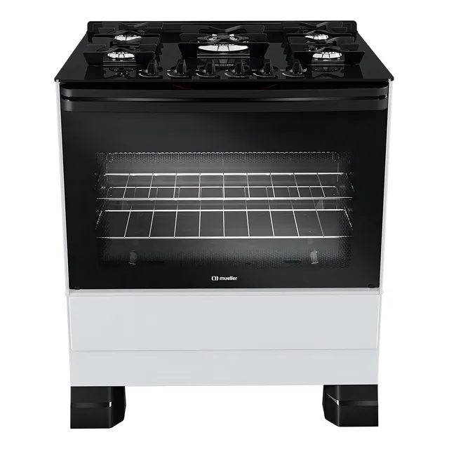Fogão Mueller 5 Bocas Branco Com Tripla Chama Mfv5bf
