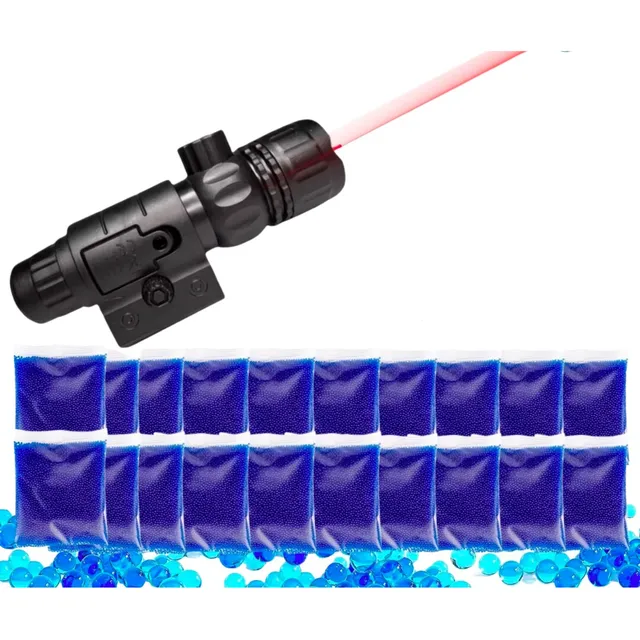 Apuntador Mira Laser Para Ametralladora + 200,000 Hidrogel Láser Rojo