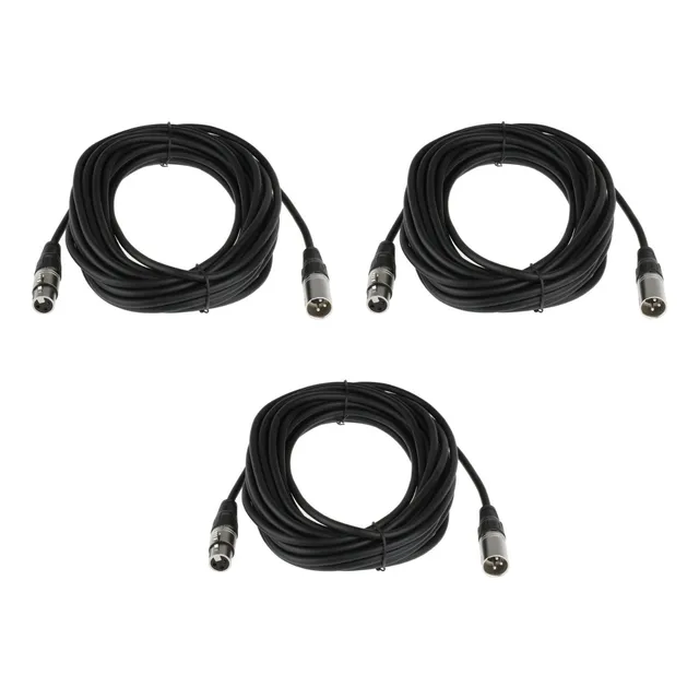 Cable Micrófono Xlr 6 Metros Pack 3 Unidades - Envío Gratis