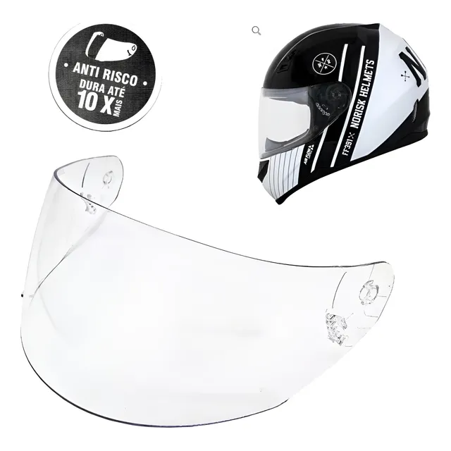 Viseira Antirisco Cristal Norisk Ff391/389, Ls2 Ff369/309 